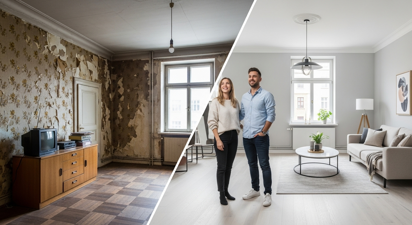 Zufriedene Kunden nach der Renovierung